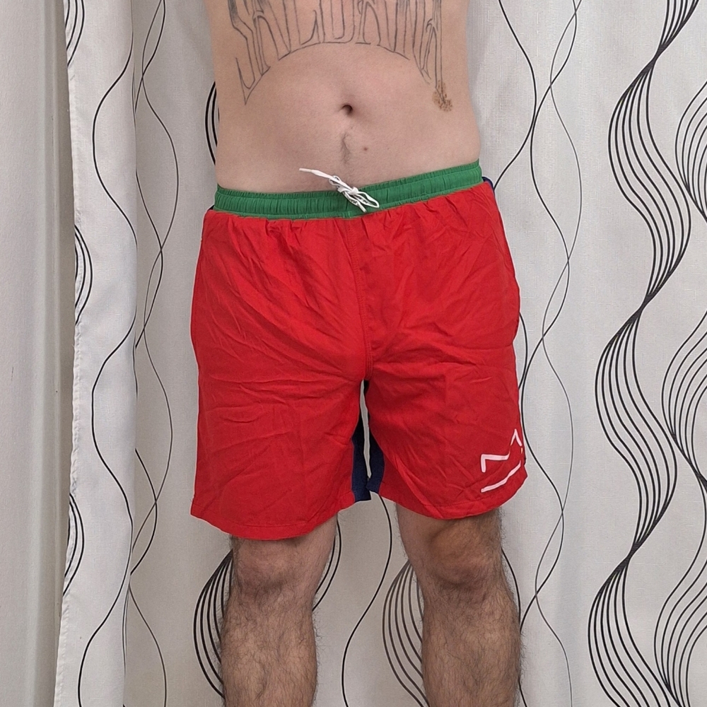 Marc by Marc Jacobs Red Blue Color block swim trunks